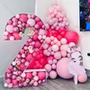 Andra evenemangsfestleveranser 73100120cm Pre-cut mosaikram Giant Birthday Diy Balloon Filling Box Figur Number Stand Party Backdrop Decorations 230802