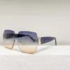 2023 Ny lyxdesigner Nytt nätrött Samma typ av ramlös platta godisfärgade solglasögon Kvinnors mångsidiga solglasögon 8162