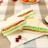 Flores decorativas comida falsa resina artificial modelo de pan de sándwich realista para accesorios de exhibición decoración del hogar