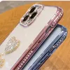 Mobiele telefoon hoesjes Helder boren Bling Glitter 3D Liefde diamant Zacht siliconen telefoonhoesje voor iPhone 14 13 12 11 Pro Max 7 8 X XS XR Plus SE 3 Cover L230731