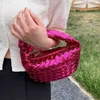 Abottegas Vneta Jodie Mini Teen Teen Intrecciato Designer Tote Woven Small Bag for Women Silver Dumpling Bag High-End Texture Casuare Handbag