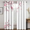Curtain Romantic Rose Wedding Spring Design Modern 2 Pieces Thin Curtains For Living Room Bedroom Window Drape Decor