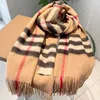 버브리 디자이너 Homme Scarf Mens 100% 캐시미어 겨울을위한 남성 양모 길 랩 스트라이프 크기 180x30cm femmet6c9#