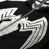 Herrtröjor tröjor y2k rhinestone spindel gotisk lång ärm full zip hoodie mode retro överdimensionerad jacka harajuke grunge hip hop tröja jacka z230802