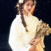 Ropa étnica 2023 Kimono blanco de mujer japonesa arco tradicional Geisha Anime Japones Tailandia
