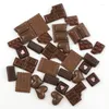 Flores decorativas 30pcs/saco resina de chocolate falso traseiro liso biscoitos de simulação misturados artesanato acessórios de cabelo diy