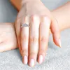Обручальные кольца 3 каменного обручального кольца 925 Серебряное серебро для женщин Ювелирные украшения 230802