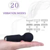 Vibrators 20 Modes Strong Motor Vibrators Mini AV Wand Small Portable Sticks G-spot Clitoral Stimulator Female Masturbator Adult Sex Toys 230801