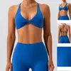 Roupa de ioga sutiã sexy de cor sólida para mulheres esportes de alta intensidade secagem rápida fitness academia correndo tops colete feminino