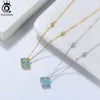 Pendant Necklaces ORSA JEWELS 100% Genuine Natural Aquamarine 925 Sterling Silver Necklace Gemstone Jewelry for Women and Girls GMN04 230801