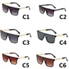 Retro Big Frame Women Grans Men Men Brand Square Sun Glasses One Piece One One UV400 Eyewear