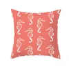 Almofada/capa de almofada decorativa personalizável com estampa de estrela do mar para sofá moderno decoração de casa capa rosa coral laranja R230727