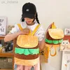 Skolväskor Ryggsäck Cartoon Hamburger School Bag Plush Fashion Campus Steven Universe BioWorld stor kapacitet Burger Burger Bag för Girl Gift Z230802