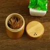 2st Toothpick Holders containrar Tandplockning Holder Tandpetare Smyckeslåda Tandpetare Fall kan bambu reser rustik R230802