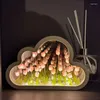 Night Lights DIY Tulip Cloud LED Light Desktop Luminous Ornaments Flower Mirror Atmosphere Lamp Valentine'S Day Birthday Creative Gift