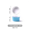 Set di stoviglie Creative Striped Small Baking Bowl Double Skin Milk Uovo al vapore Pudding Cup Stoviglie Posate riutilizzabili