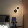 Wall Lamps Modern Creative Indoor LED Lamp Stairs Aisle Corridor Background Bedroom Round Light For Bedside Livingroom Decor