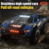 Electric RC Car Q130 2 4G RC 1 14 70 km H 4WD Borstless Motor Remote Control High Speed ​​Drifting Off Road Truck Vuxen Barnleksaker 230801