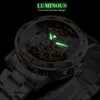 Relojes de pulsera Ganador Moda transparente Diamante Movimiento de engranaje luminoso Diseño real Hombres Primeras marcas de lujo Hombre Esqueleto mecánico Reloj de pulsera 230802