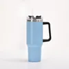 40oz 30oz Tumbler Met Handvat Luipaard Tumbler Met Stro Deksels Rvs Koffie Termos Cup Auto Mokken