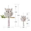 Home Accents Bohemian Decorative Objects Owl Pendant Hand-woven Lace Wall Hanging Tapestry