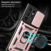 Cell Phone Cases Magnetic Armor Shockproof Phone Case For Samsung Galaxy S22 S21FE S20FE Note 20 Ultra A02 A02S A03S Push Window Holder Cover L230731