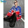 Женские куртки yiciya Jacket Bomber Racing Varsity Женщины буквы Америка