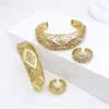 Bracciale rigido per donna Moda placcato oro 18 carati Gioielli bicolore di qualità di lusso Accessori regalo per feste di nozze alla moda
