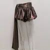 Kvinnors byxor kvinnor 2023 nattklubb kort klänning kjol mode imitation läder bländande blommare