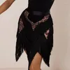 Bühne Tragen Weibliche Fringe Latin Dance Rock Sexy Leopard Quasten Kleid Cha Samba Rumba Kostüme Ballsaal Dancewear YD126