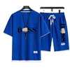 Heren trainingspakken Koreaans casual trainingspak T-shirt met korte mouwen en sportshorts Kledingsets Zomermode