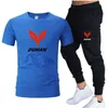 Survêtements pour hommes DUHAN été T-shirt décontracté pantalon costume marque à manches courtes ensemble de luxe imprimé coton chemises Jogging pantalons de survêtement sport masculin