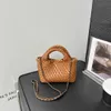 Abottegas Vneta Jodie Mini Teen Intrecciato Designer Tote Borsa da donna in pelle bovina estiva Borsa a tracolla intrecciata con tracolla singola Borsa a tracolla portatile