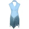 Stage Wear Frange Latin Dance Dress Girls Halter Costume Samba Outfit Practice Tango Dancewear Abiti firmati JL3293