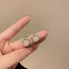 Boucles d'oreilles à tige mignon arc perle cristaux colorés pendentif pour les femmes 2023 en cadeau esthétique luxe mode bijoux en gros