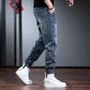Herren Jeans Streetwear Fashion Männer Große Tasche Designer Lose Fit Casual Denim Cargo Hosen Hombre Hip Hop Joggers Breite bein Hosen 230801
