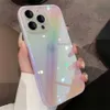 Estuches para teléfonos celulares Cute Gradient Laser Colorful Transparent Soft Case para iPhone 14 13 12 11 Pro Max 7 8 Plus X XR XS Luxury Clear Silicone Cover L230731