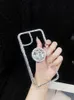 Cell Phone Cases Luxury Glitter Diamond Holder Phone Case For iPhone 14 13 12 11 Pro Max XR X XS 7 8 Plus SE2020 Bling Crystal Transparent Cover L230731