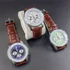 AAA Watch Man Navitimer Luksusowe zegarki Wysokiej jakości brązowy czarny skórzany pasek Orologio Di Lusso Kwarc Ruch na rękę 50 mm Casual Retro DH010 C23