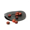 Teller, chinesischer moderner Wabi-Sabi-Stil, Modellzimmer, Metall-Obstteller, lebendige kreative Tablett-Ornamente