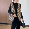 Women's Jackets Checkered Vest 2023 Spring And Autumn Korean Versatile Sleeveless Coat Top Fashion