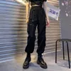 Kobiety S Pants S Deeptown Cyber ​​Y2K Cargo Woman Baggy Streetwear Baddie Parachute Kpop Grunge Gothic Punk Techwear Spodni Gyaru 230801