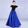 Vêtements de scène 360 degrés danse jupe équipe Performance danse du ventre Costumes pour femmes grande balançoire Satin soie gitane espagnol Flamenco