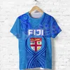 Erkek Tişörtleri Tesskel Fiji Polinezya Kabile Kaplumbağa Ülke Bayrağı 3D Baskılı Sıradan Sokak Giyim Kısa Kollu Gömlek Erkek Kadın Tees Top