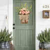 Decorative Flowers Door Hanging Basket Wreath Beautiful Easy-to-Hang Easy Care Balcony Supply Simulated Flower