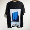 قمصان الرجال أعلى جودة 2023SS شعار الشارع High Street طباعة تي شيرت كبير الحجم غير الرسمي Tees Y2K Streetwear محاصيل المحاصيل ملابس الملابس