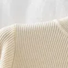 Kadın Sweaters Külot Kazak Düğmesi Örgü Kadınlar Kış 2023 Dantel Yüksek Boyun Basit İnce Sıradan Şeritli Örgü Üst Sonbahar Giysileri