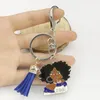 Keychains Handmade Greek Sorority ZPB Girl High-Heeled Shoes 1920 Tassel Key Rings Accessories Jewelry