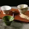 Miski ręcznie robione 5 -calowe mała miska kreatywna nić wewnętrzna vintage zagęszczone naczynie ceramiczne sztućce wiadra