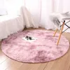 Dywany okrągłe pluszowe dywan kudłaty puszyste dywaniki do salonu sypialnia maty podłogowe dywany nocne Rainbow miękki dywan dziecięcy mata r230802